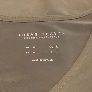Susan Graver Olive Modern Essentials Blouse